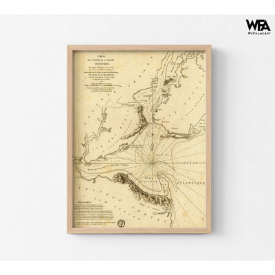 Carte de la marine française pour l'entrée de l'Hudson à New York, décor de la maison de la marine des États-Unis, impression de la bataille des États-Unis, affiche de New York, idée cadeau marine