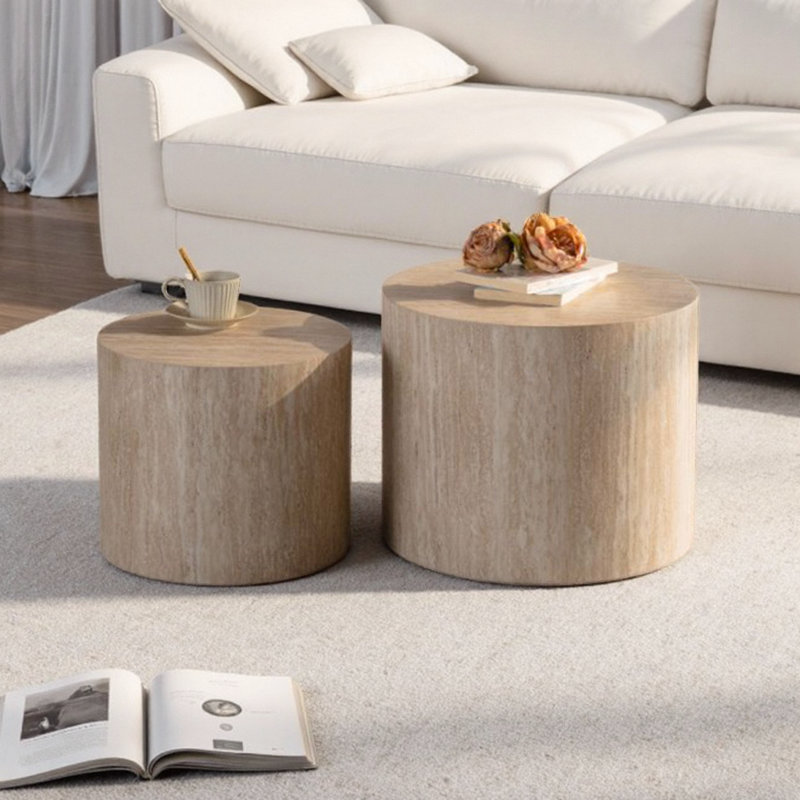 Ensemble de tables basses gigognes Modern Modern - Conception peu encombrante pour le salon ou la chambre à coucher, Ambre