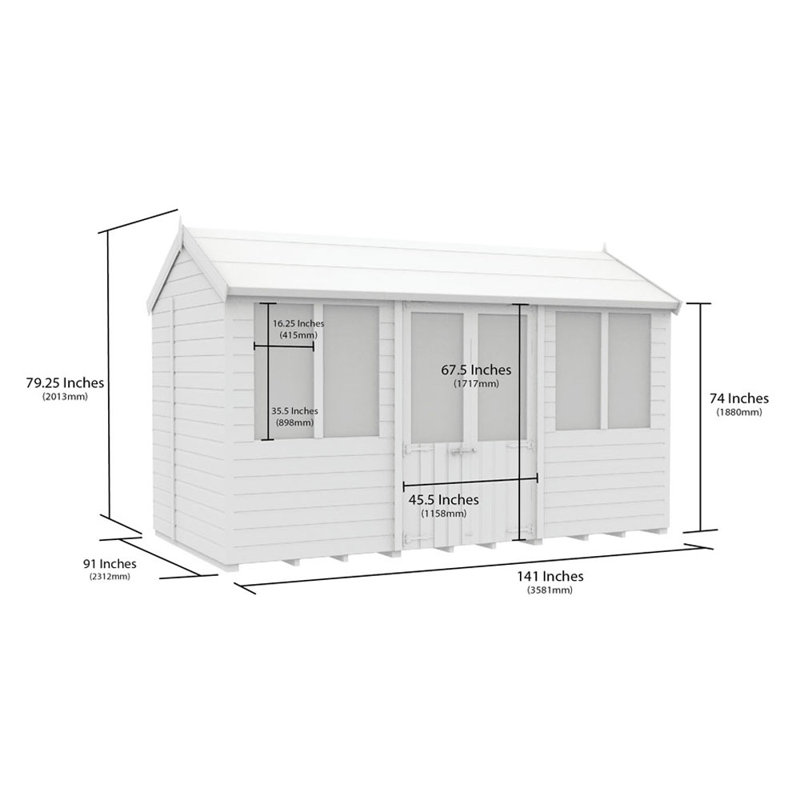 Apex Summer House, 8 Ft. W x 12 Ft. D