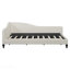 Lit de jour simple en lin en forme de L, avec pieds en bois massif, beige-10405759-10405757