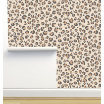 Tan Animal Print Removable Wallpaper