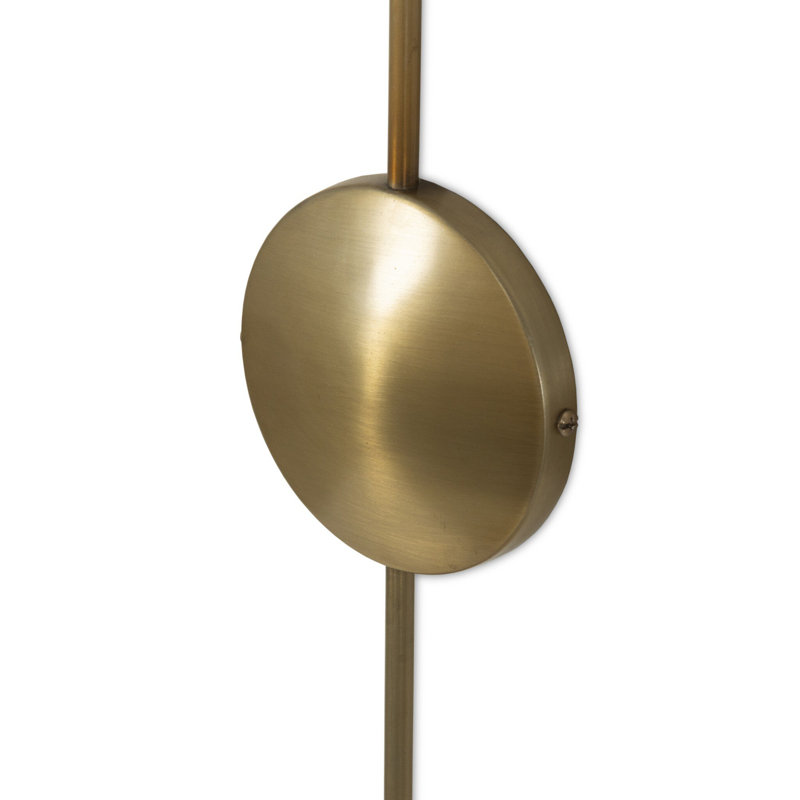Winslet 1 - Light Armed Sconce, Aged Brass Iron, Beige Linen