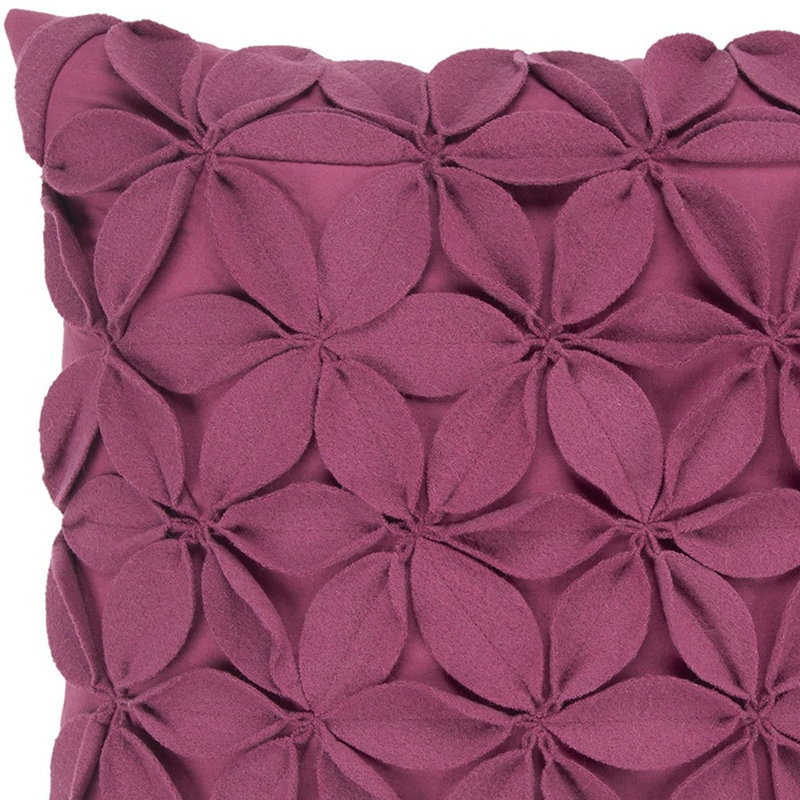 Coussin 18 "en coton orange, Magenta