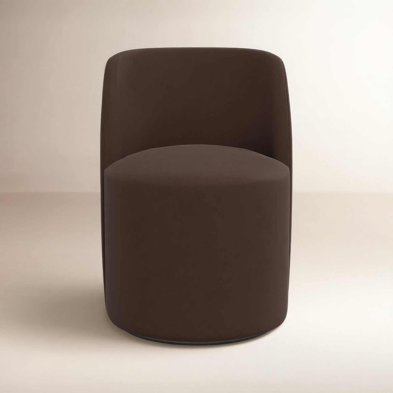 Begonia Swivel Dining Chair, Classic Chocolate Velvet