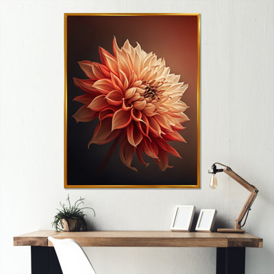 " Orange Dahlia Flower III "