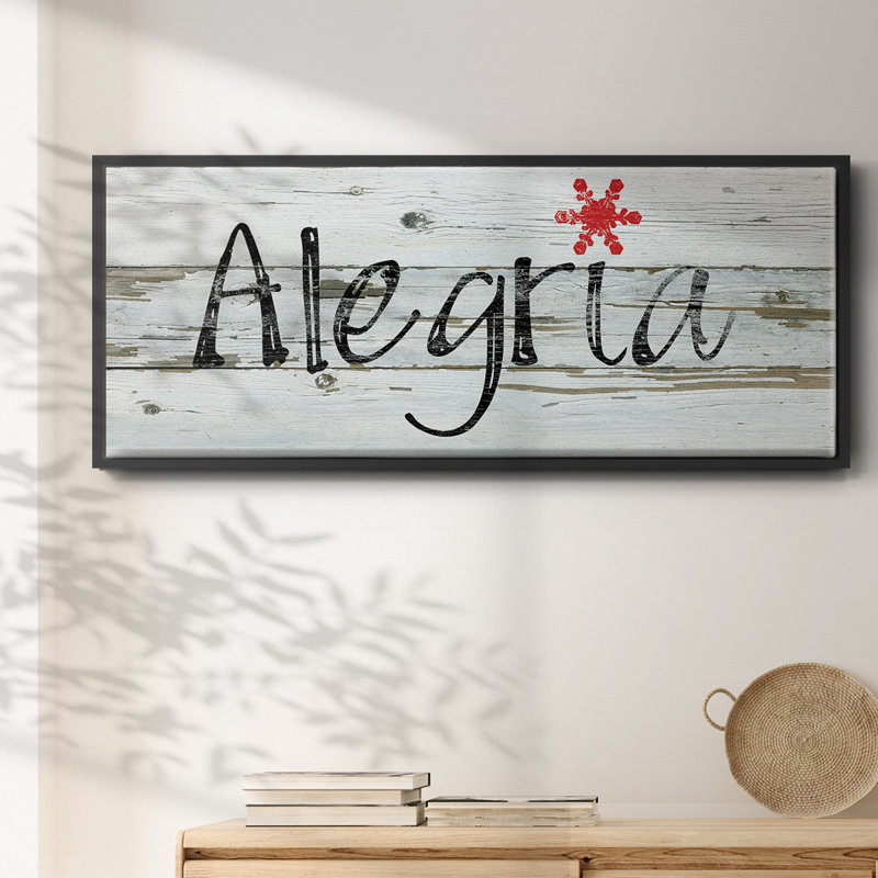 Alegria- Framed Canvas, 8" H x 20" W