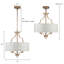 Lustre à abat-jours cylindrique à trois lumières-689138727