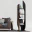 70,87 po H, armoire de coin minimaliste moderne, étagères nordiques à plusieurs niveaux, bibliothèque de coin Creative Luxe pour salon et bureau