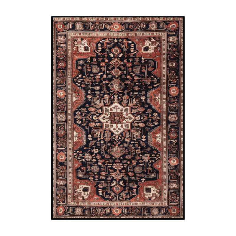 Tapis brun lavable à la machine, Rectangulaire 2 pi x 3 pi