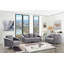 Fauteuil moderne chic en velours gris Livia-129422849