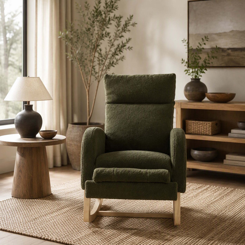 Chaise berçante Teddy, Vert, Vert