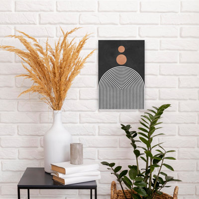 «Terracotta Circles And Arches», reproduction d'art murale contemporaine abstraite