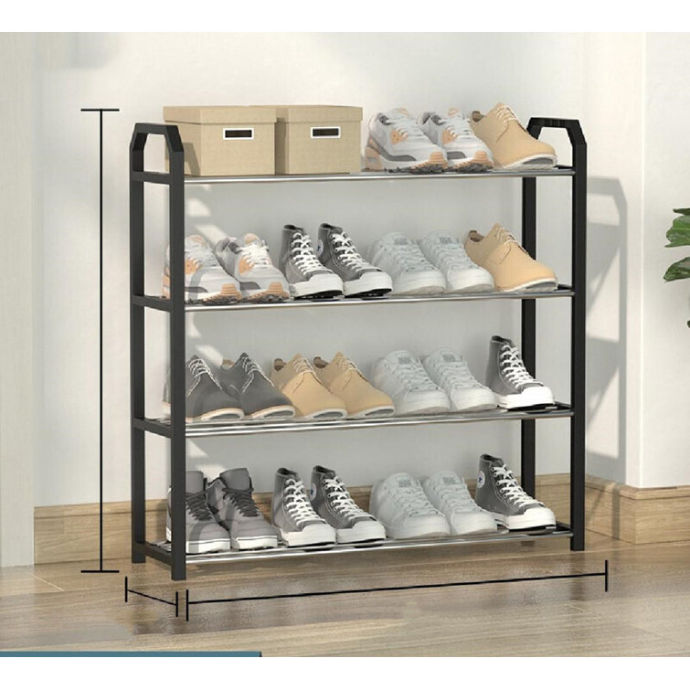 HOOBRO 4-Tier 16 Pairs Shoe Rack & Reviews