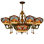 Lustre traditionnel / classique en verre 8 lumières Hebron