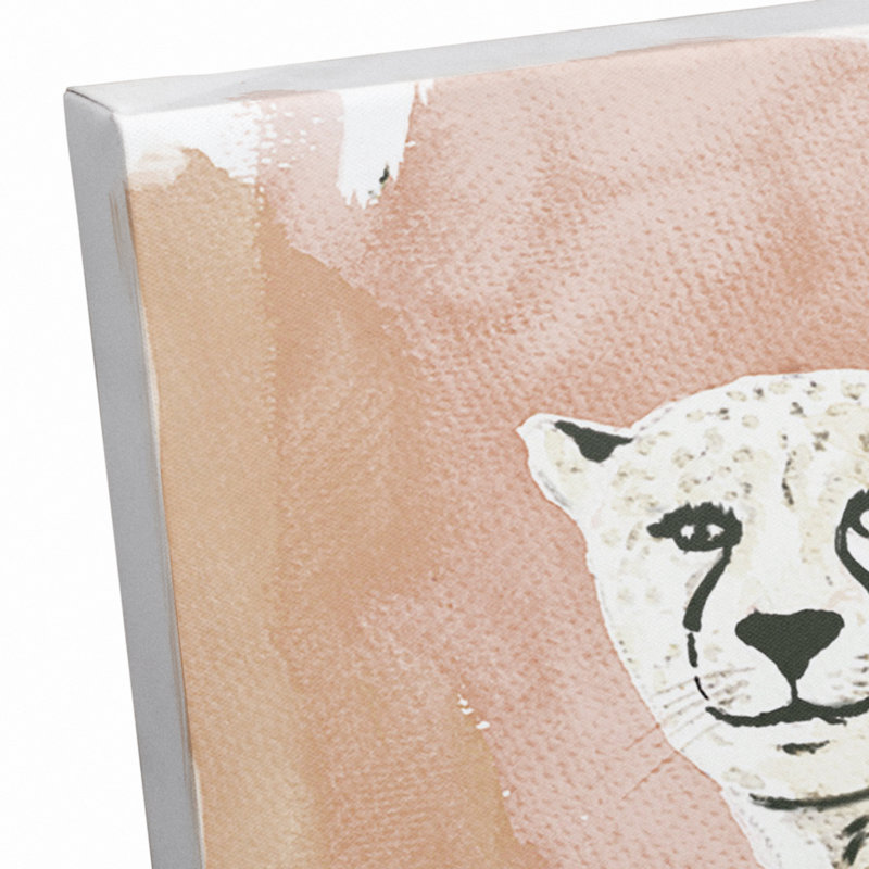 Reproduction de guépard brun sur toile, H 24 po x l 16 po x P 1,25 po