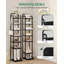 Vertical Shoe Rack, Shoe Shelves, Wood Shoe Organizer for Closet, Entryway, Shoe Tower for Small Spaces, Free Standing, Adjustable, with 2 Hooks, 8 Tier-358212683