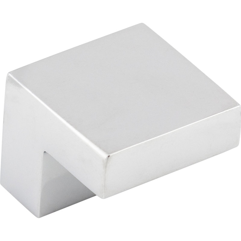 Square 1" Length Square Knob, Polished Chrome