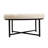 Makaiden Round Cotton Linen Tufted Ottoman with Metal Frame-2106887146