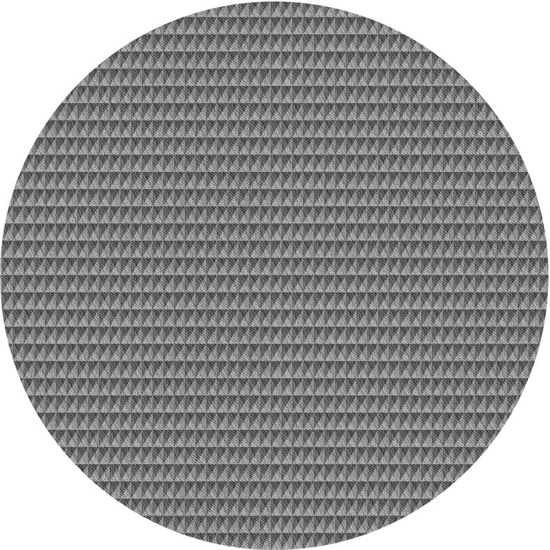 Tapis zone grise à motifs, Rond 5 pi