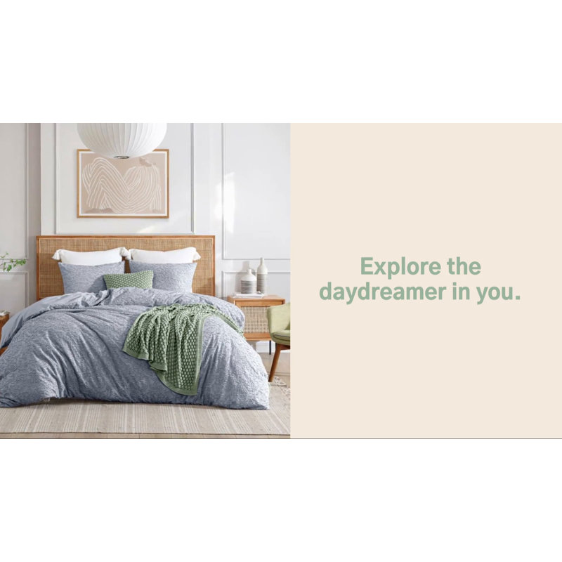 White Cotton Chenille Laurel King Comforter Set