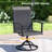 6-Person Outdoor Patio Dining Set with 53" Round Dining Table and 6 Swivel PVC-coated polyester Chairs-96869677