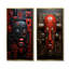 Masque africain Zulu Warrior II - ensemble de 2 décorations murales masque africain-102582442-102582440