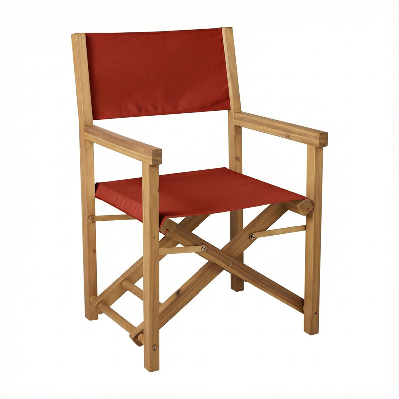 Chaise de réalisateur Sunbrella, Sunbrella - toile rouge Jockey