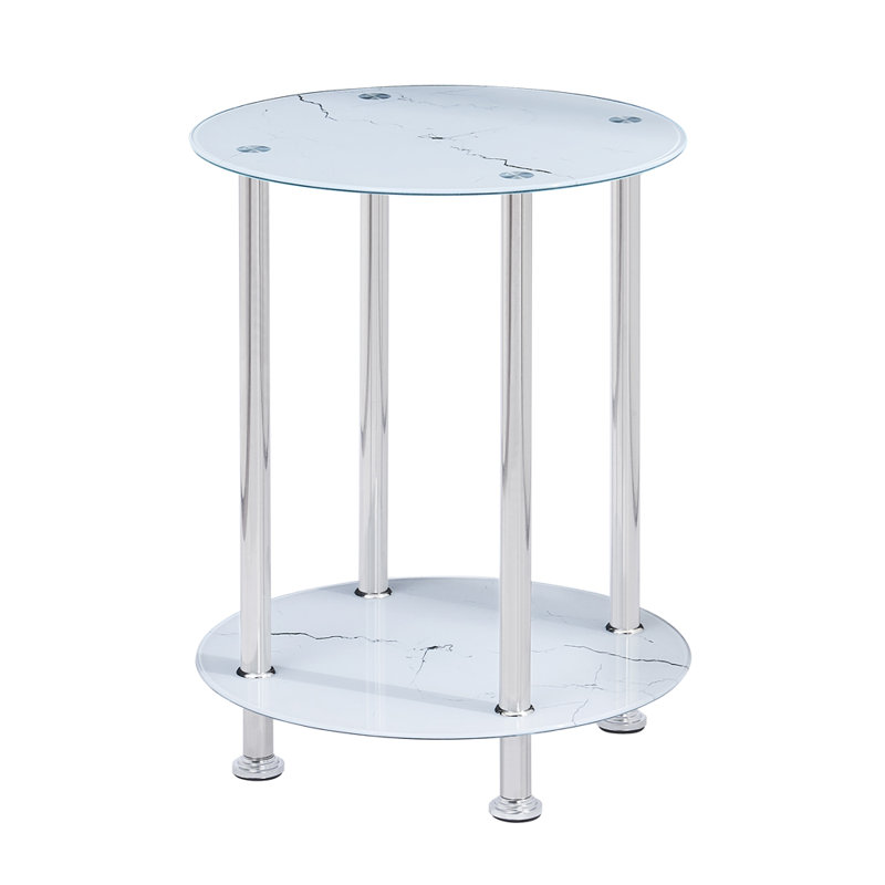 Mercer41 Patsis Glass Top End Table & Reviews | Wayfair
