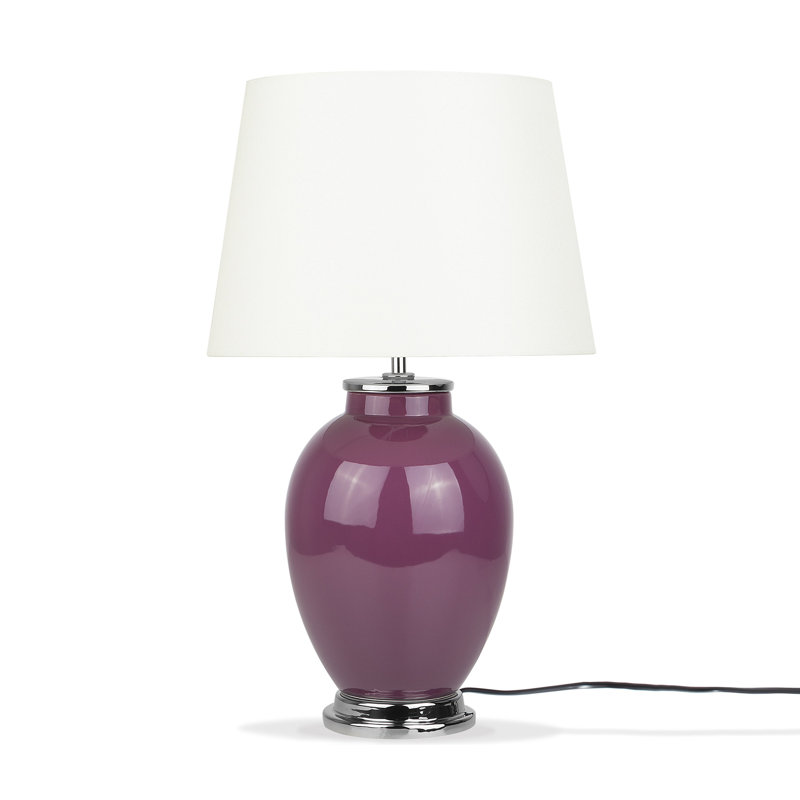Maurice Ceramic Table Lamp, Purple