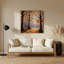 «Thanksgiving Fall Tree paysages», art mural en métal brun-701091880