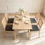 Ensemble de 2 chaises de salle à manger en rotin de style campagnard avec dossier bas et cadre en bois massif-129592826-129592828