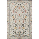 Hand Knotted Wool Floral Area Rug