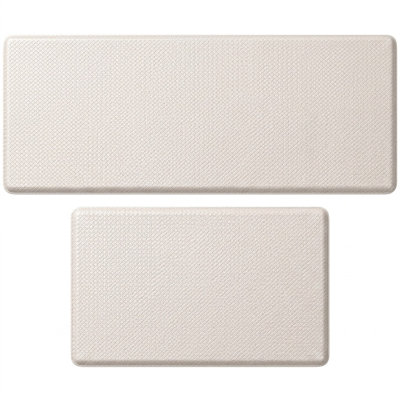 2 Piece Kitchen Floor Mats Set 17"x29"+17"x47", Anti Fatigue Non Slip Cushioned Standing Rugs