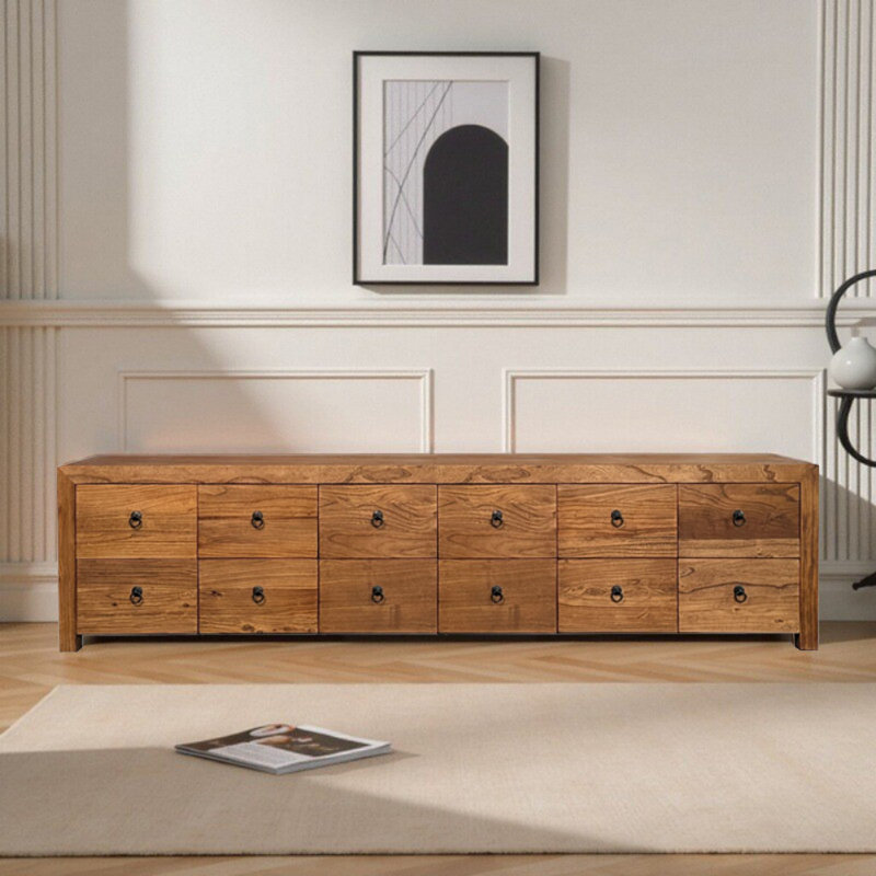 Simple Solid Wood Storage TV Cabinet