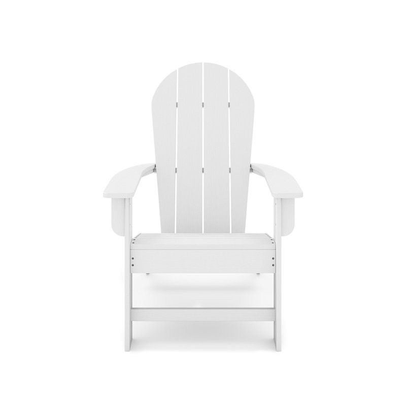 White Adirondack Chair – Premium HDPE Poly Lumber For Pool, Patio, And Garden Elegance, White