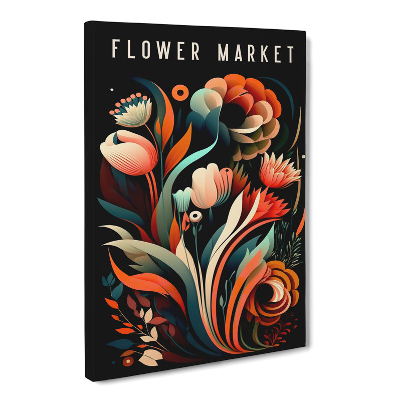 Modern Flower Market Exhibition No.8 - Wrapped Canvas, 91cm H x 60cm W x 3cm D