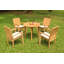 Rickey Outdoor 5 - Piece Teak Dining Set-995160492-1069061834