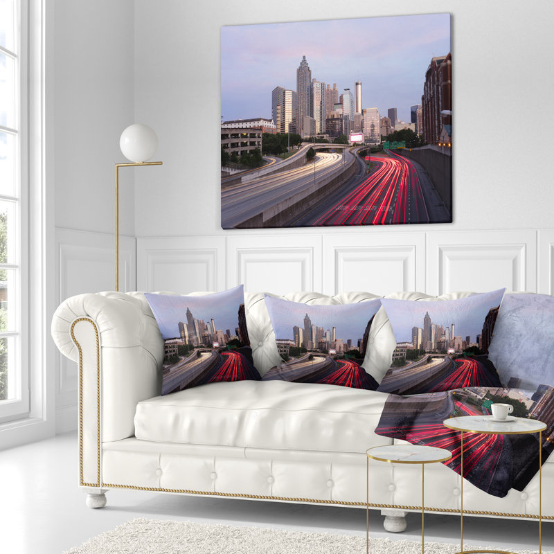 Coussin lombaire d'Atlanta, Géorgie, Carré 18 po x 18 po