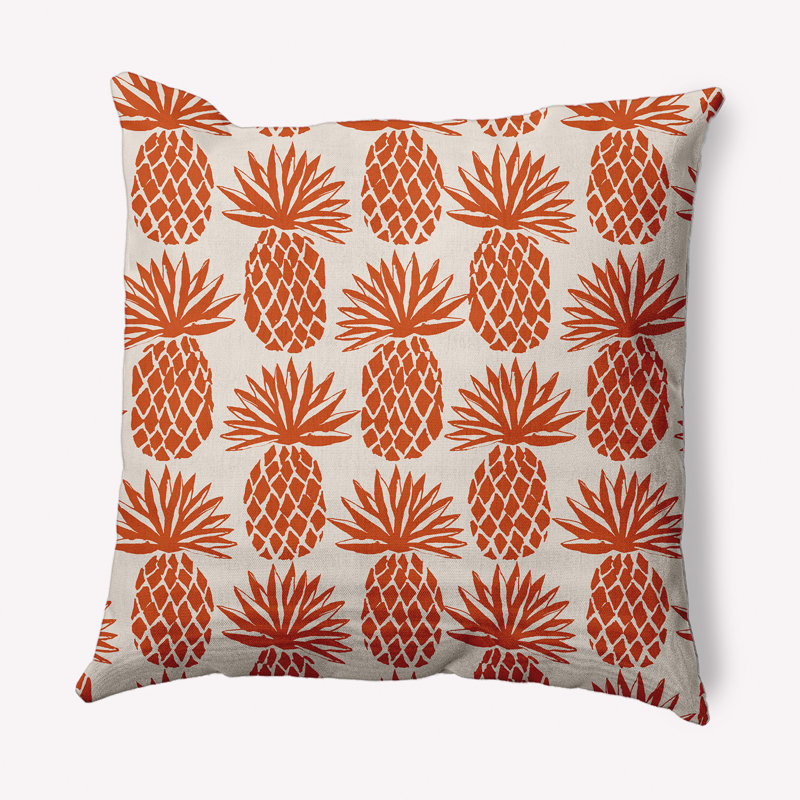 Coussin intérieur / extérieur Pineapple Stripes, 20 po x 20 po, Terre de Sienne