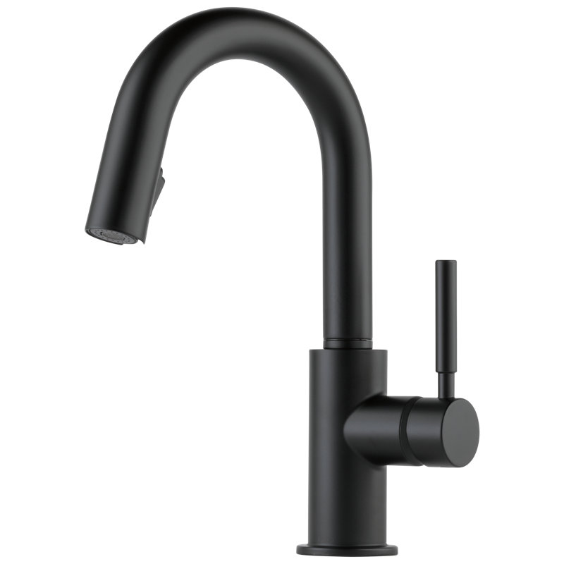 Solna® Single Handle Pull-Down Prep Faucet, Matte Black