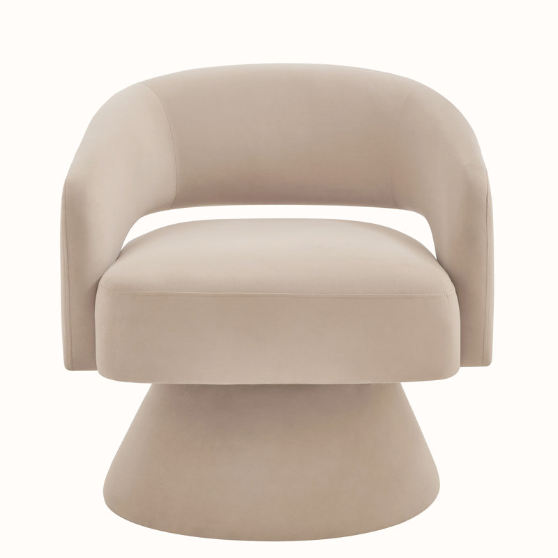 Fauteuil demi-tonneau pivotant l 27,5 po, Beige