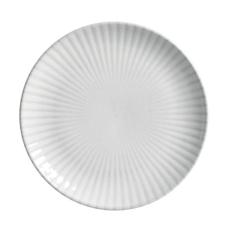 Assiette à dessert Coup Grès Magari, Blanc