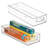 iDesign Plastic Stackable Pantry Bin with Handles - Set of 2 - Clear