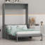 Murphy Bed With Desk,LED Lights And USB Charging Station-1546907591