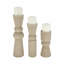 Sagebrook Home 3-Pieces Flowood Brown Quartz Resin Candlestic