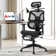 Swivel Ergonomic Mesh Office Chair With Footrest Adjustable Backrest Lumbar Support