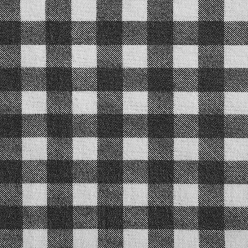 Preston Gray Plaid Cotton Flannel Twin Duvet Cover Set