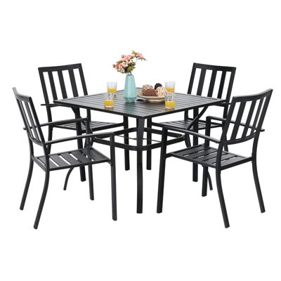 Jacqualin Stacking Patio Dining Armchair with Cushion