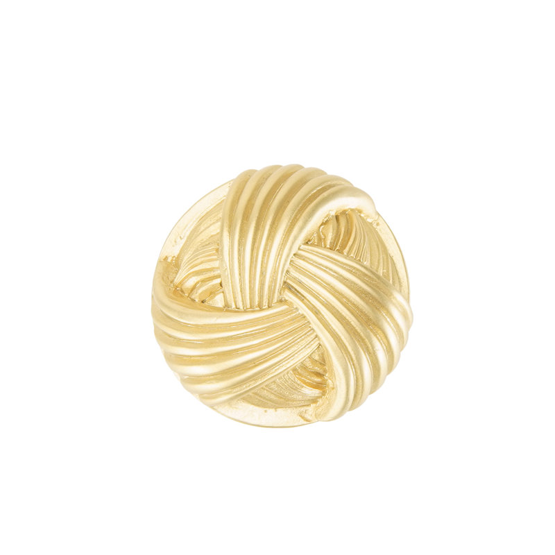 EDGAR BEREBI BARRINGTON KNOB IN BURNISHED SILVER PLATE, Satin Gold
