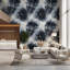 Papier peint floral gris, décoration murale moderne amovible